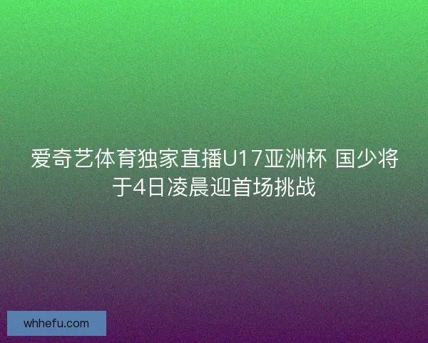 爱奇艺体育独家直播U17亚洲杯 国少将于4日凌晨迎首场挑战